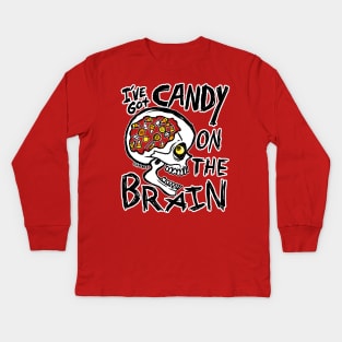 Candy On The Brain Kids Long Sleeve T-Shirt